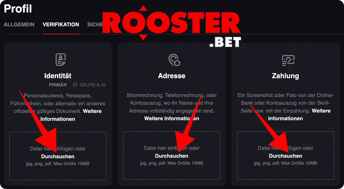 roosterbet login