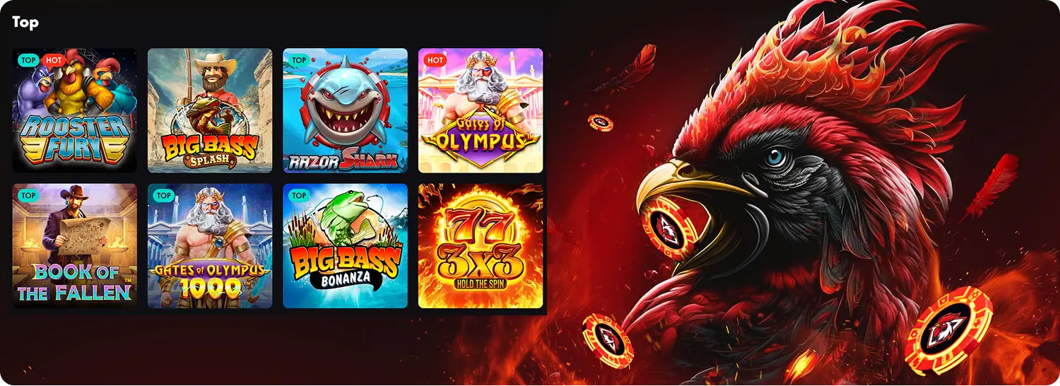 rooster bet slots