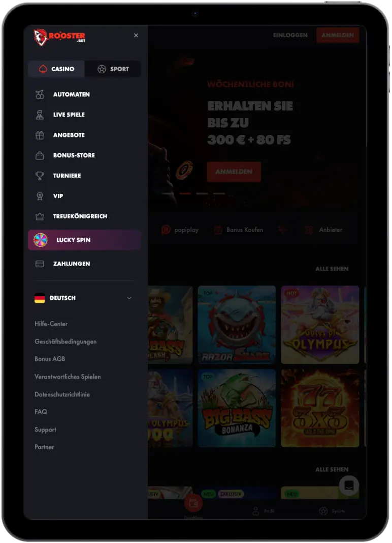 roosterbet mobile